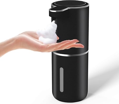 Dispensador automático de jabón  Dispensador de jabón espumoso sin contacto de 13.5 fl oz, dispensador recargable por USB eléctrico montado en la
