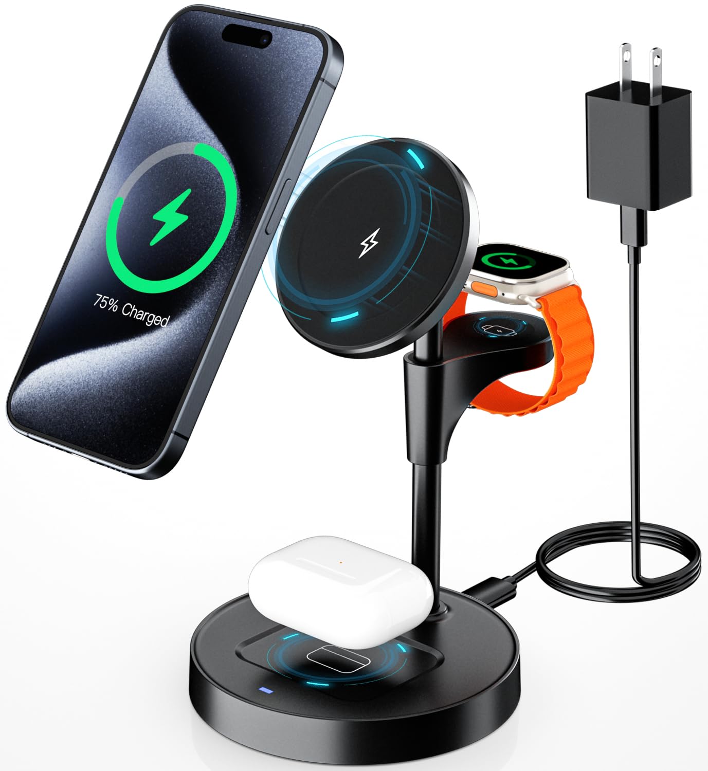 Amazon.co.jp: 【2025新登場】3in1 ワイヤレス充電器 Apple Watch 充電