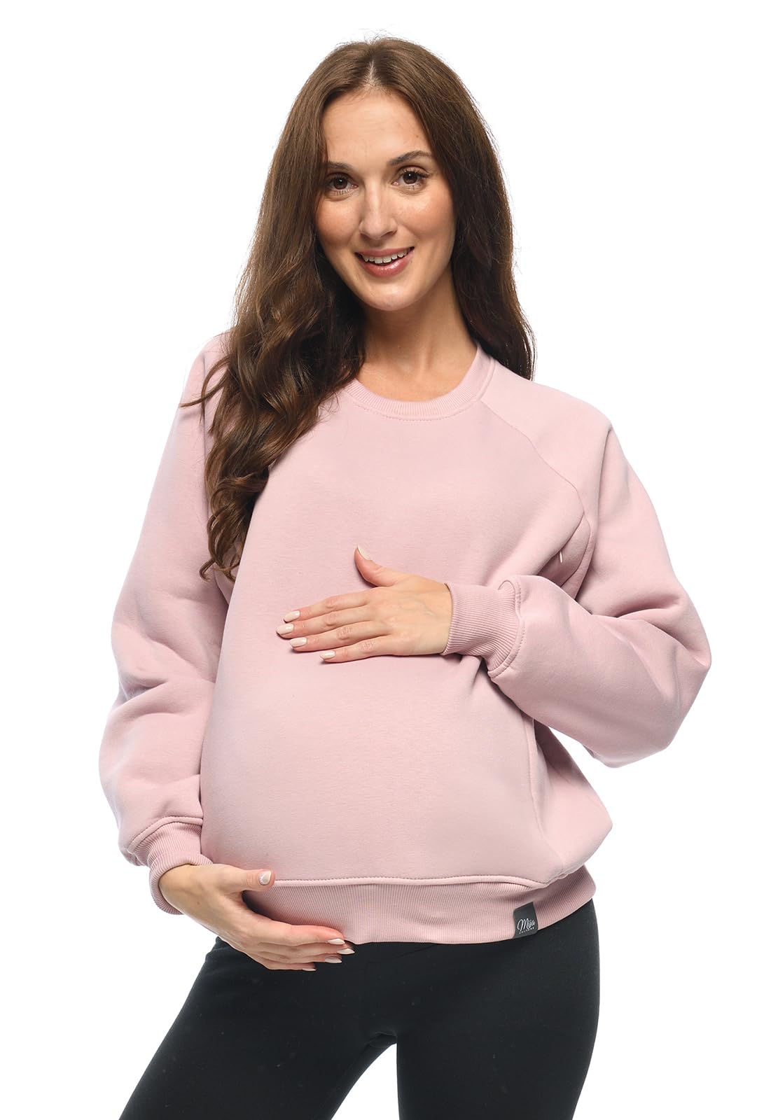 MijaCulture Jersey de maternidad 2 en 1 y jersey de maternidad Olivia M019 (DE/NL/SE/PL, alfanumérico, L, XL, regular, rosa)