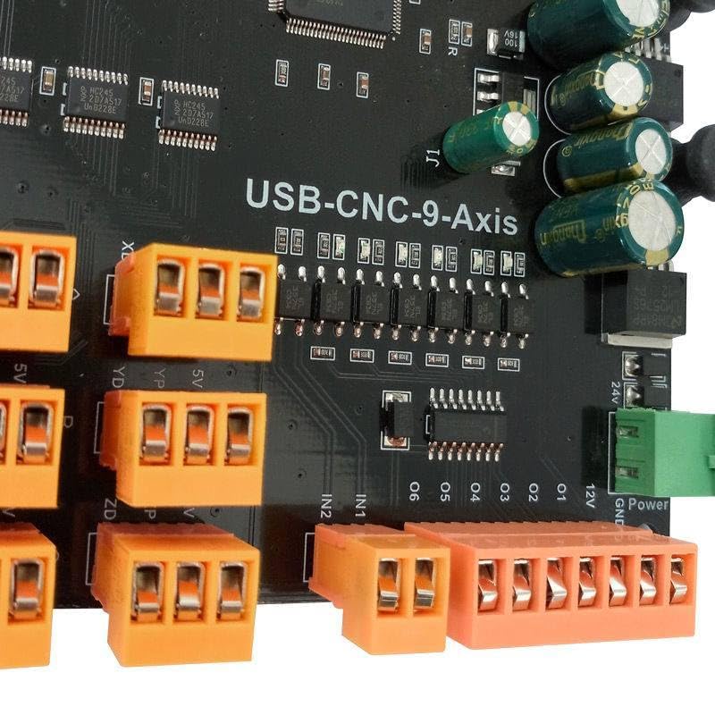 Driver Board USB CNC 9 Axis Stepper Motor Controller Breakout Board with MPG Interface for Engraving Machine 100KHz