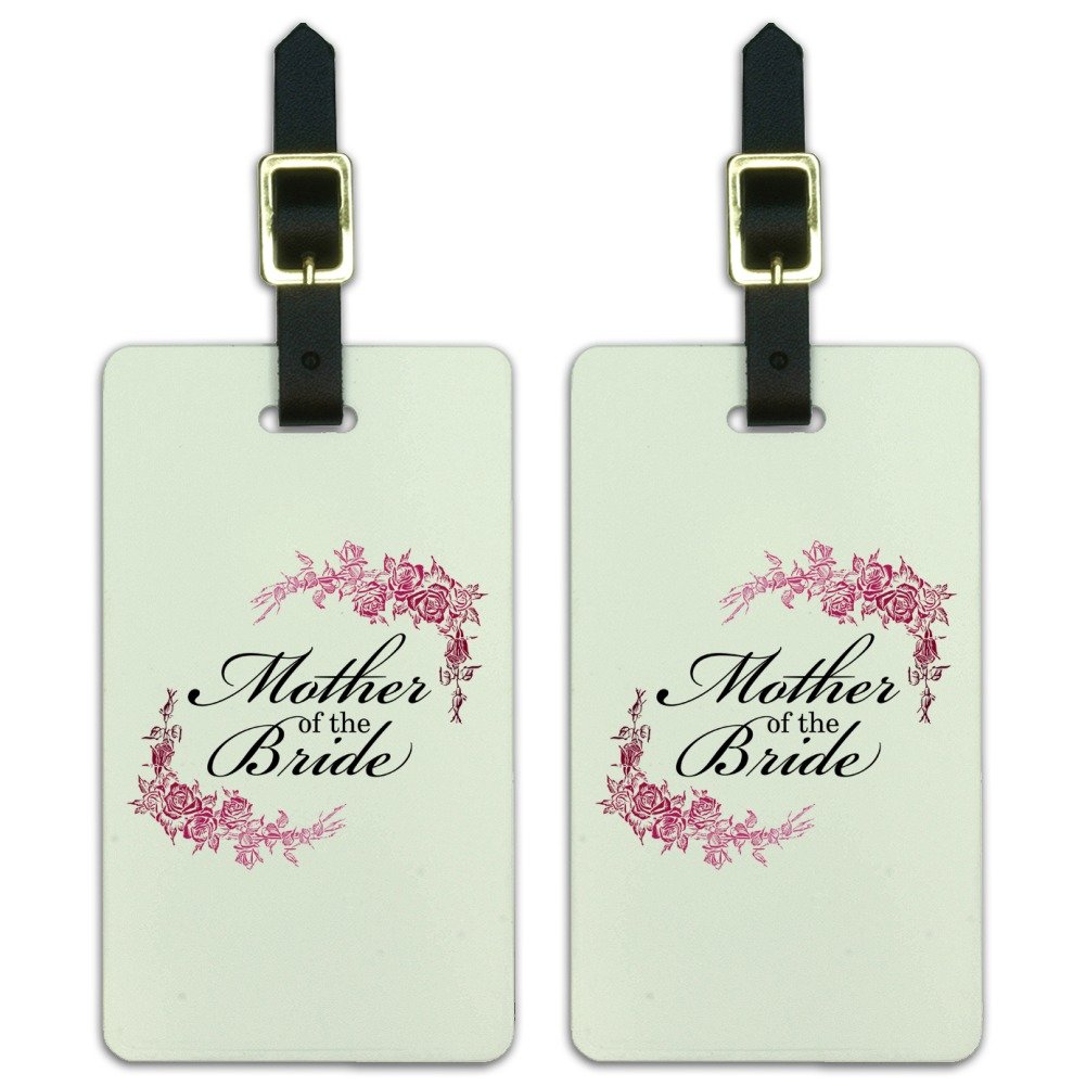 Wedding Floral Mother of The Bride Luggage ID Tags Carry-On Cards - Set of 2