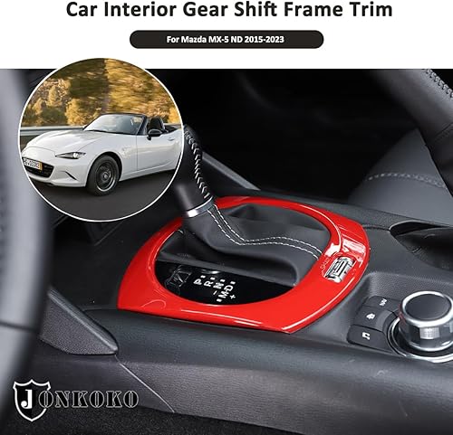 Miniatura 4 de Adhesivo para marco de cambio de marcha interior de automóvil para Mazda MX-5 ND 2015-2023 Cubierta de panel de consola central, accesorios
