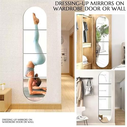 EONAZE 4 Pieces Mirror Tiles Self Adhesive Mirror Stickers 30x30cm (2mm Thick) Full Length Stick on Mirrors for Walls, Wardrobe Doors, Bathroom, Bedroom - Cosy Home Interiors EONAZE 4 Pieces Mirror Tiles Self Adhesive Mirror Stickers 30x30cm (2mm Thick) Full Length Stick on Mirrors for Walls, Wardrobe Doors, Bathroom, Bedroom - Image 2