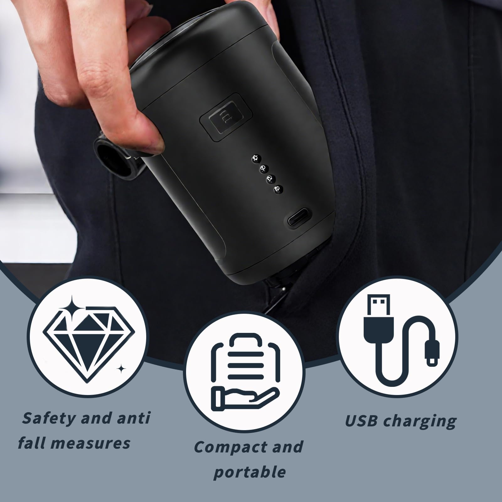 Pompa Elettrica 6000mAh, XiXiRan Mini Pompa Gonfia Materassino Ricaricabile con 5 Ugelli, Pompa Materasso Gonfiabile Portatile può Essere Rapida per Gonfiare e Sgonfiare per Materasso/Piscina