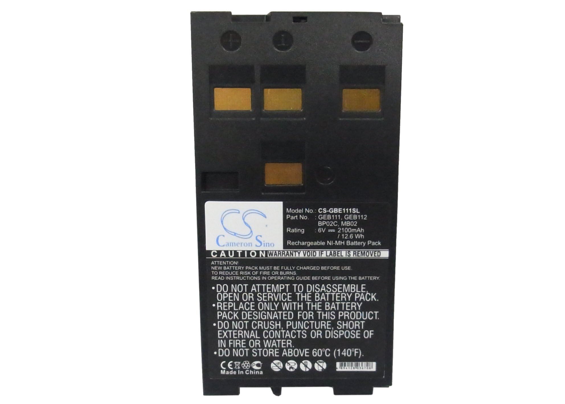 Batteria di ricambio da 2100 mAh per Leica TCR803 Power, TCR805 Power, TPS1000, TPS1100, TPS1100C, TPS1101, TPS300, TPS400, TPS700, TPS800, Part n.: 667147, 667318, GEB1111 , GEB112
