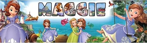 Royal Princess Character #2-8.5"x30" Personalized Name Poster, Customize With Your Child's Name, Birthday Party Banner