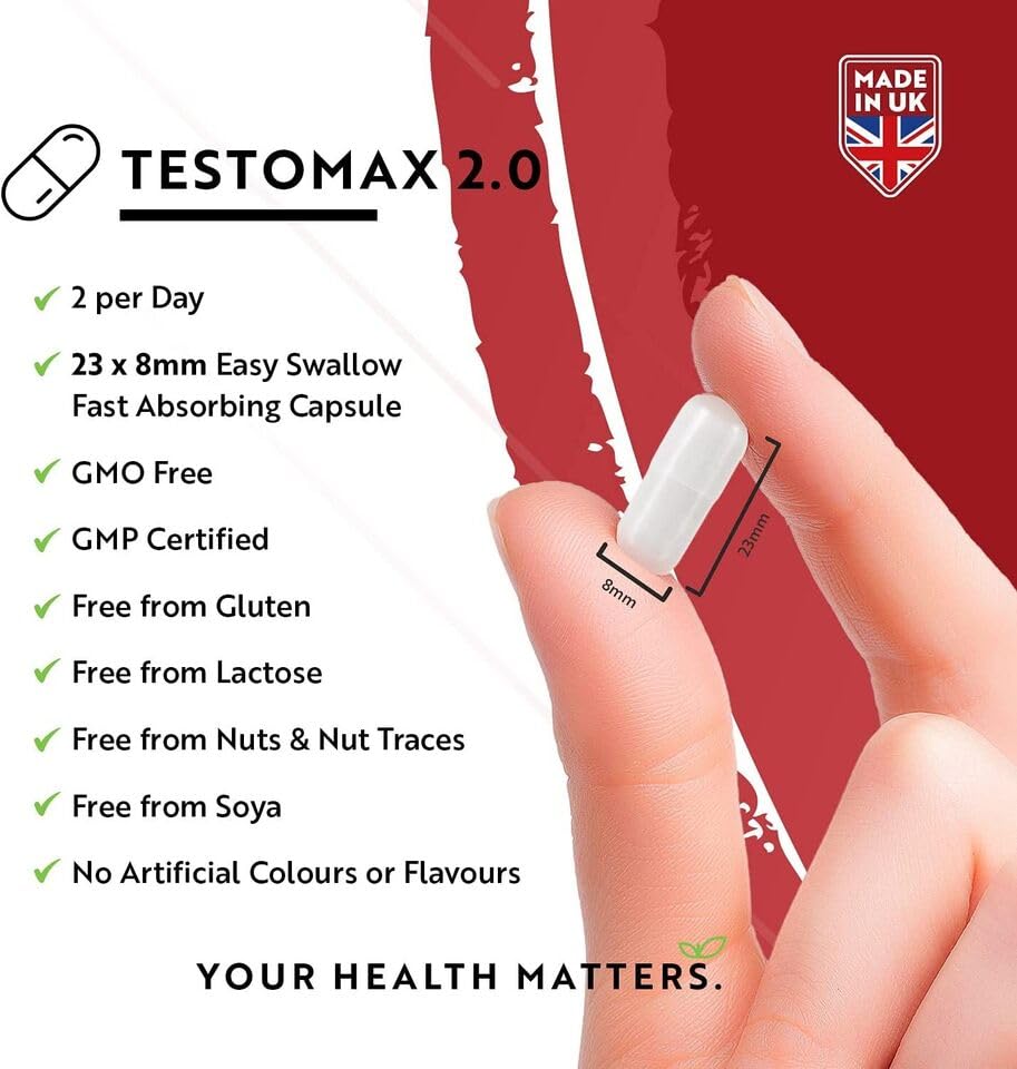 Testosterone Booster for Men (210 Vegan Capsules) for Energy, Muscle Growth, Strength - Image 5