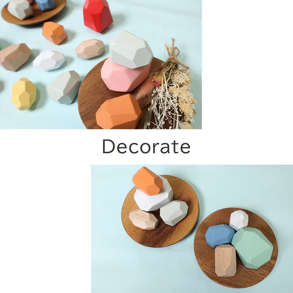 Amazon | [Rocotto/ラッピング対応] 積み木 木製 36個 石 ブロック