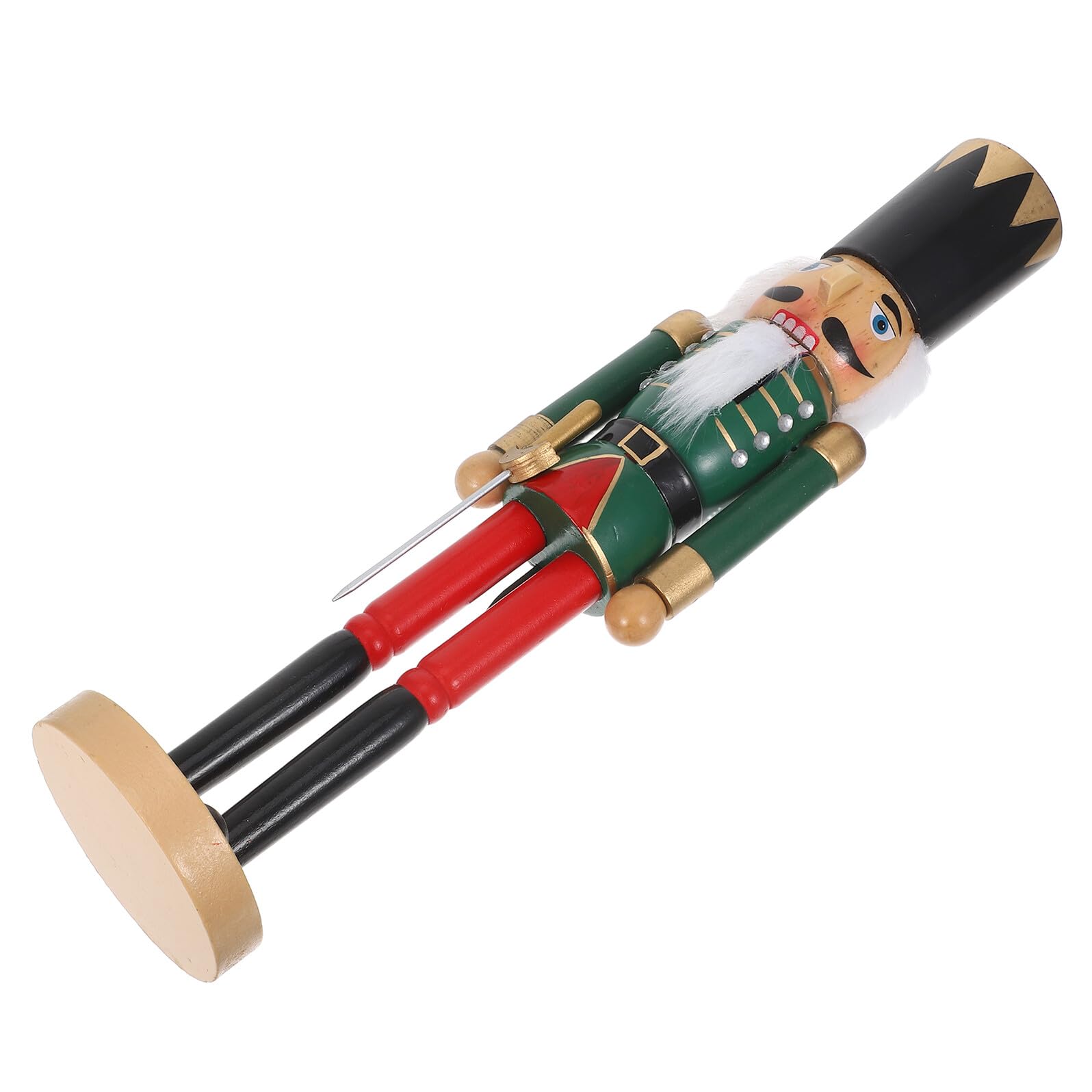 Schiaccianoci in Legno Tradizionale Soldato Figura Decorazione Natalizia Ornamento da Tavolo per Feste di Natale Centrotavola di Compleanno