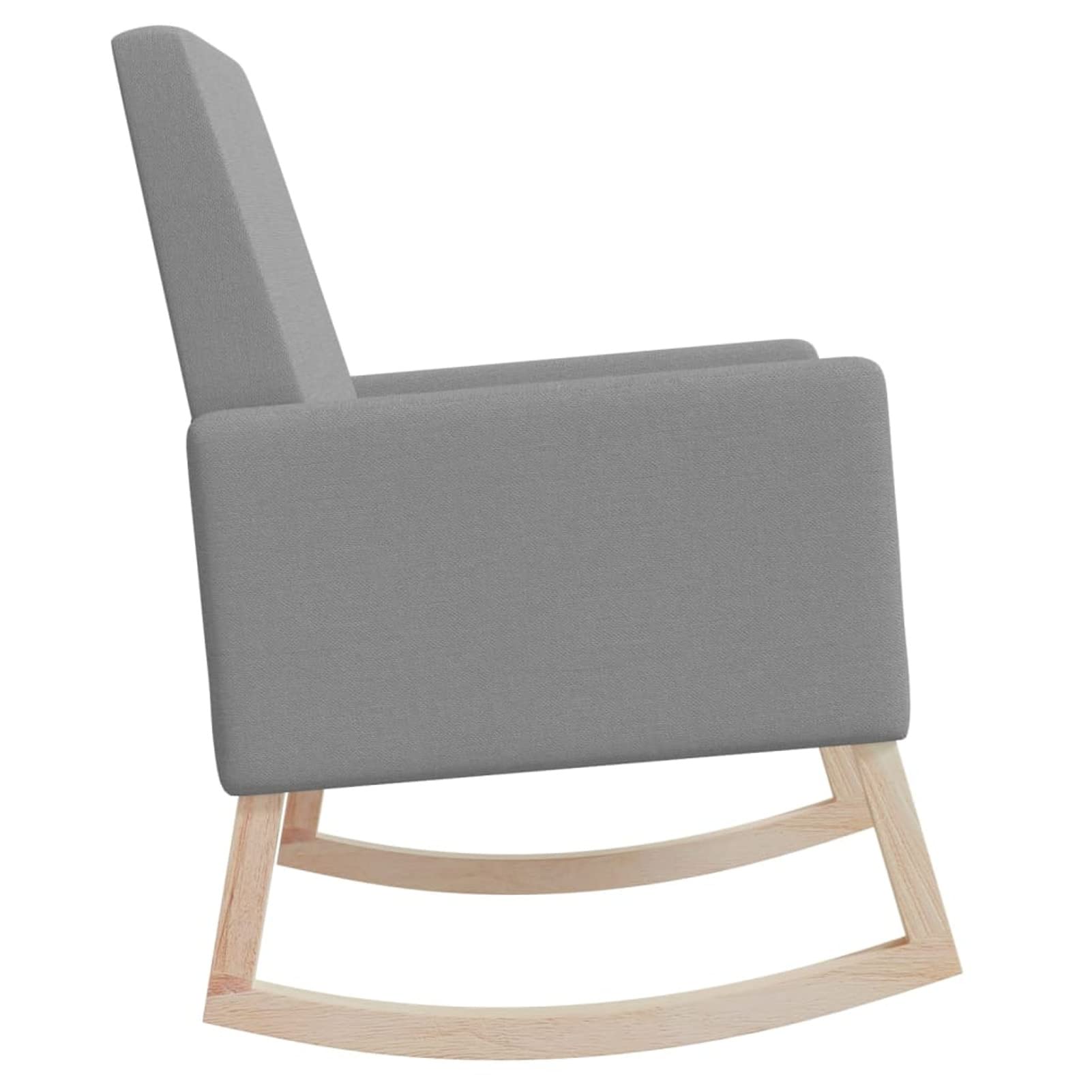 Gecheer Sillón Mecedora,Mecedora Lactancia Sillón de Lactancia, amamantar o Dar el Pecho - Butaca Mecedora con balanceo para dormirlo Tela Gris Claro