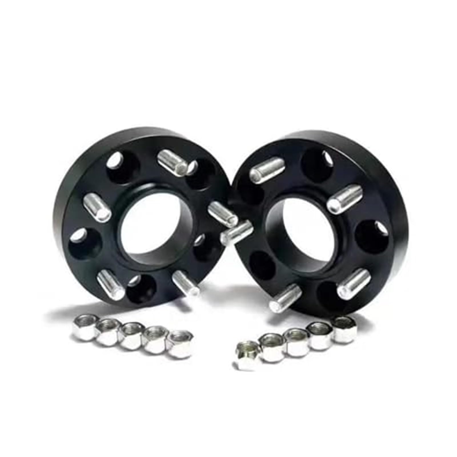 Dystanse 2szt. 5x108 Dystanse kół Hubcentric 63.4 Aluminium 15-35mm Adapter dystansowy Samochód, do Kuga, do Focus, Separatory Podkładki Płytki Zestaw dystansów do kół(BLACK 20mm)