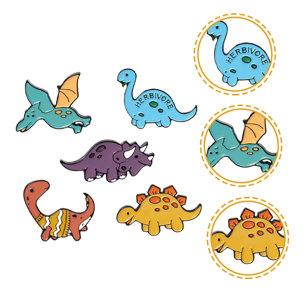 Dinosaurier Broschen Set Teiliges Emaille Pin Set Für Kleidung Und Kostüme Für Und Mit Sicherem Verschluss Und Vielfältigen Designs