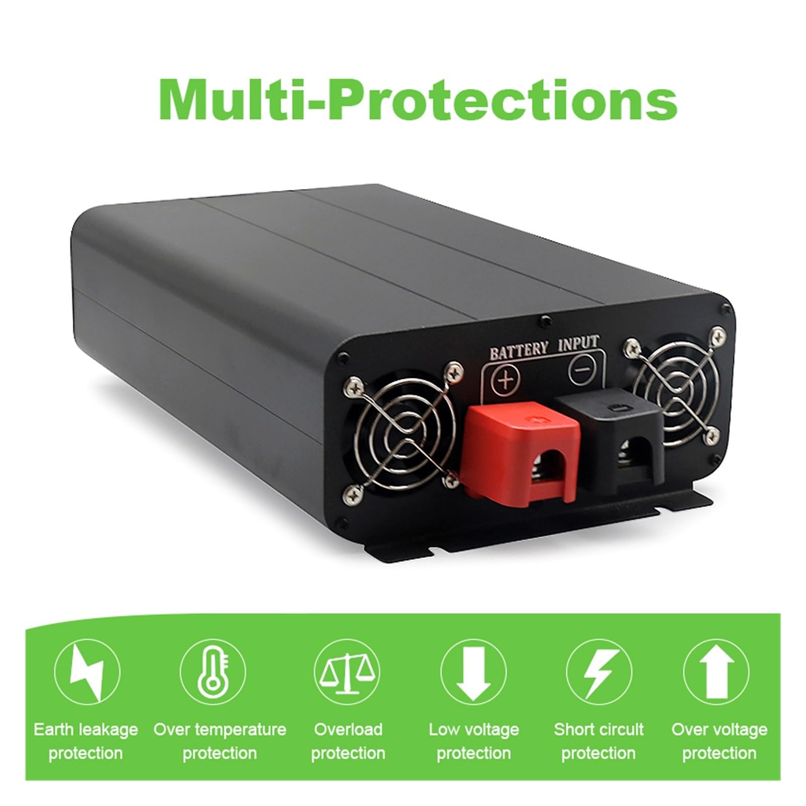 4000W 5000W 7000W Przetwornica Czystej Fali Sinusoidalnej Potężny DC 12V Do Napięcia AC 50HZ Konwerter Mocy Słoneczne Falowniki Samochodowe Wyświetlacz LED Bezpieczne Niezawodne(12V 7000W)