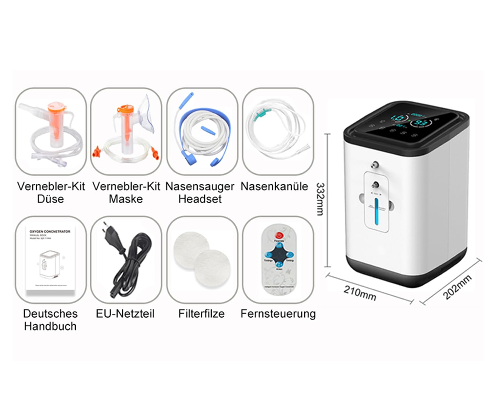 Concentratore di ossigeno, macchina per ossigeno domestico, 45 dB.