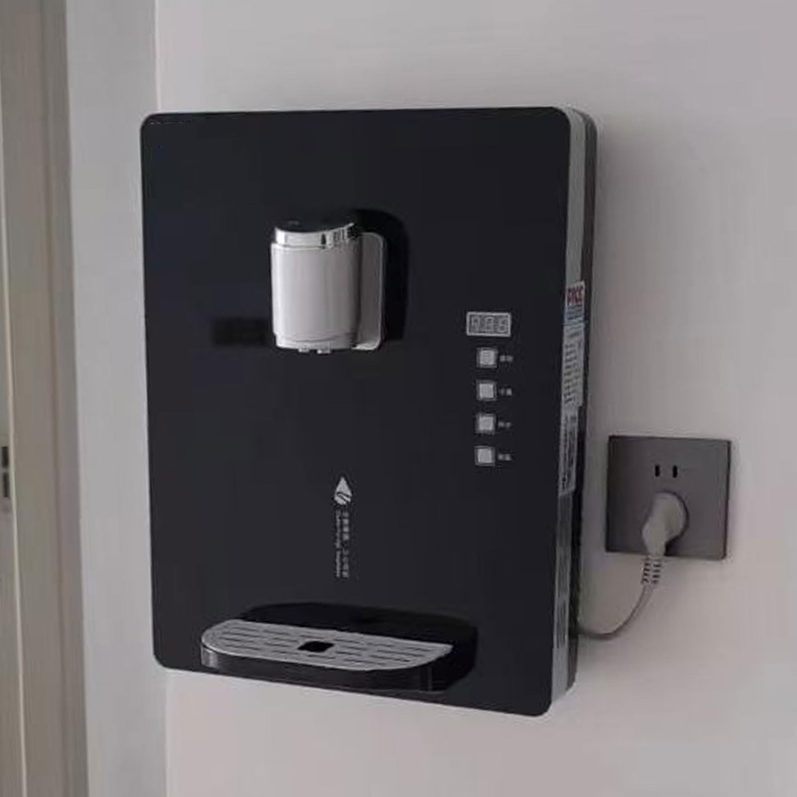 2200W Wall-Mounted Pipeline Machine, 30L/H Wall-Mounted Mains Fed Unit Water Dispenser, With Electronic Child Lock, Smart Touch Screen, 0.1-0.4MPa Water Inlet, Hot & Cold, for Office, Hotel, Canteens