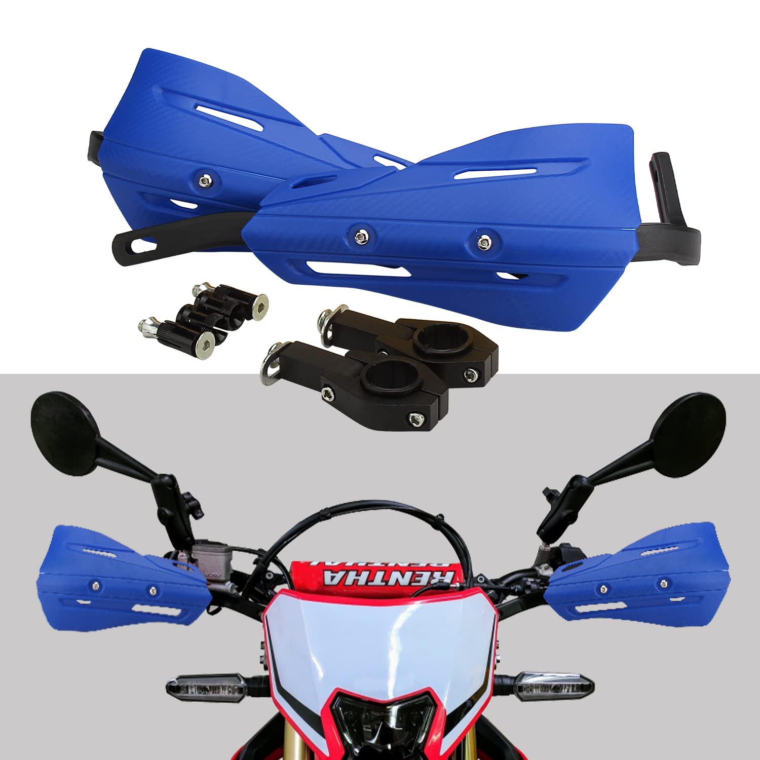 Hand Guards Dirt Bike Handguards Upgrade Universal Motorcycle Handguard Bark Busters for ATV Quad CR CRF YZF KXF RMZ BSE Motorcross Pit Bike Racing