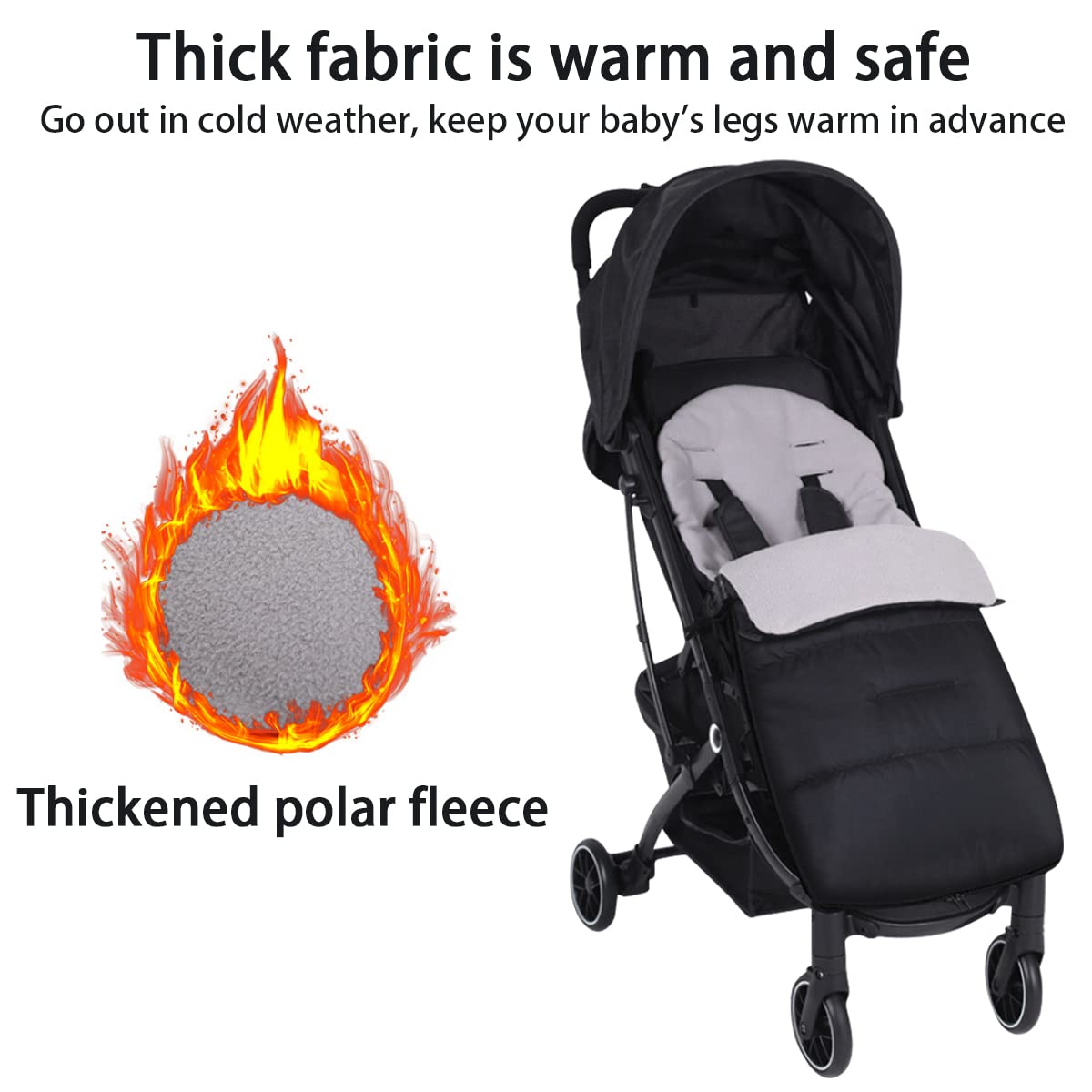 Sacco nanna invernale per neonati, universale, per passeggino Pushchair, Baby Sacco Nanna Termico Sacchi Termici Coperta per Passeggini Carrozzine Accessori