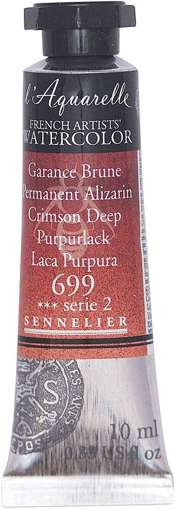 Sennelier l'Aquarelle Watercolor Tubes 10ml - Permanent Alizarin Crimson Deep 10ml Tube