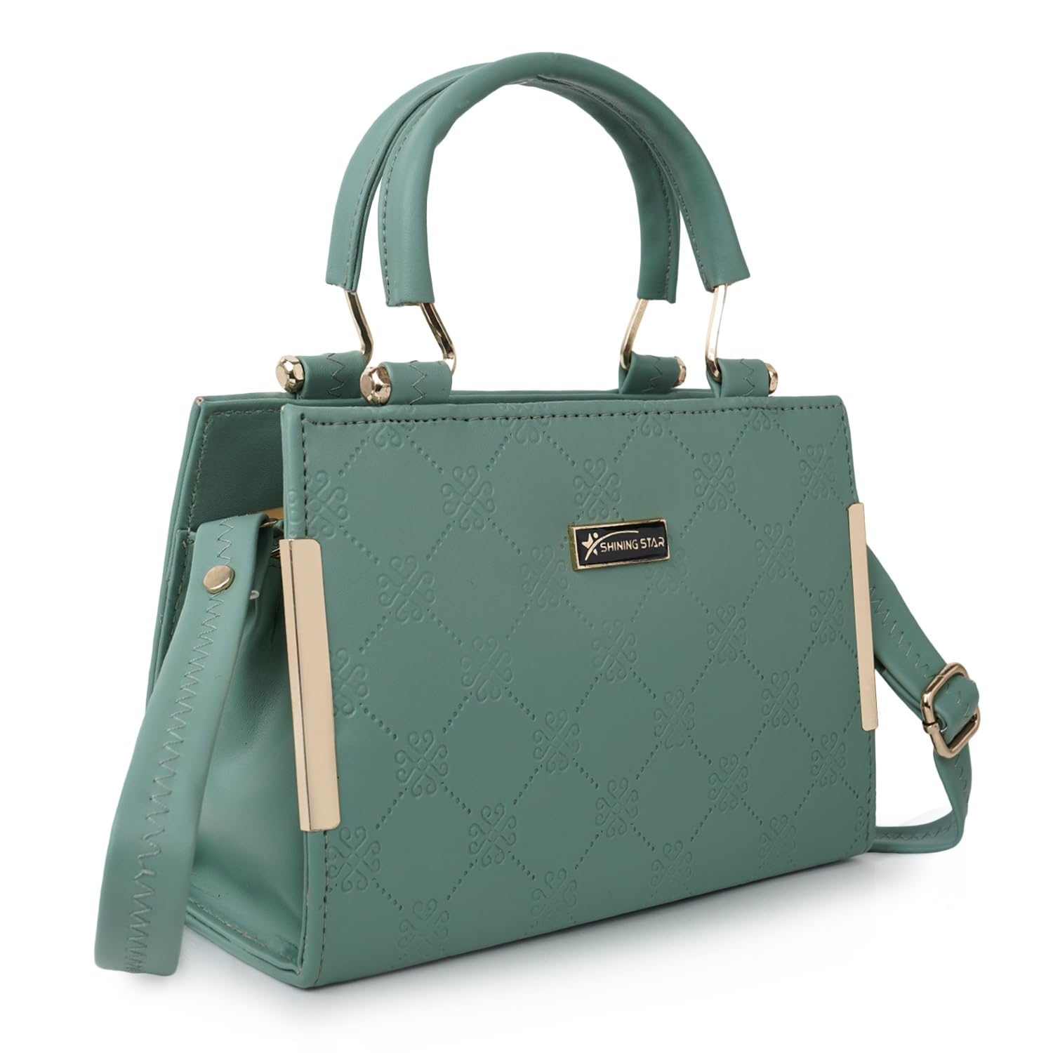 YOYOWING Women's PU Leather Tote Bag – Crossbody Satchel, Green Small Size, Fashion Handbag - View #3