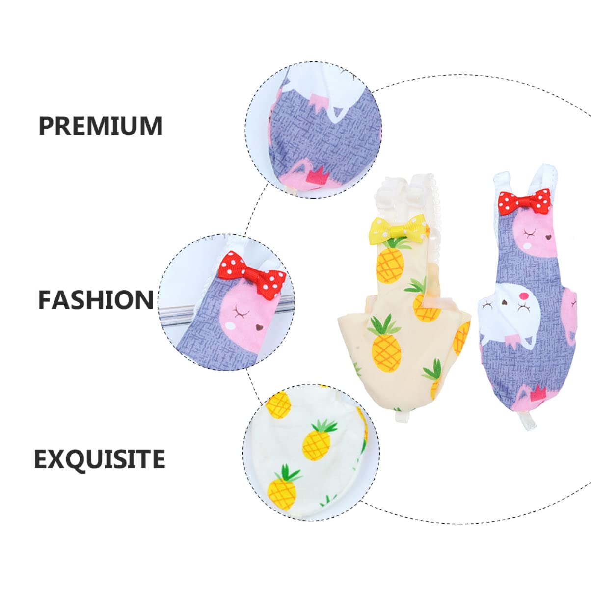 FRCOLOR 6pièces Culotte Réutilisable pour Oiseaux avec Design Élégant Nœud pour Perroquets Et Pigeons Idéale pour Animaux De Compagnie Lavable Et Pratique