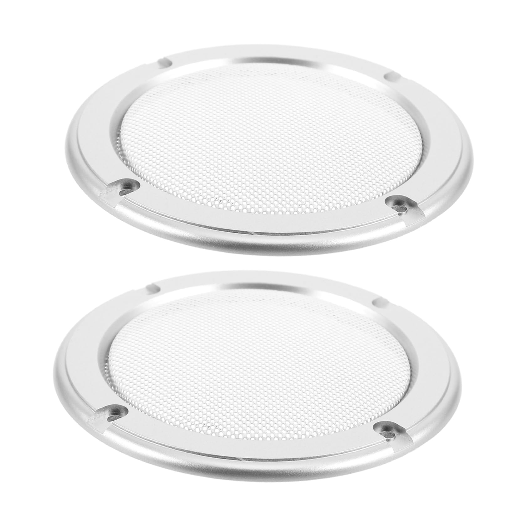 ULDIGI 2pcs Subwoofer Grill Guard: Heavy-duty Universal 4 Inch Metal Mesh Cover with Decorative Design - Audio System Protection for Car