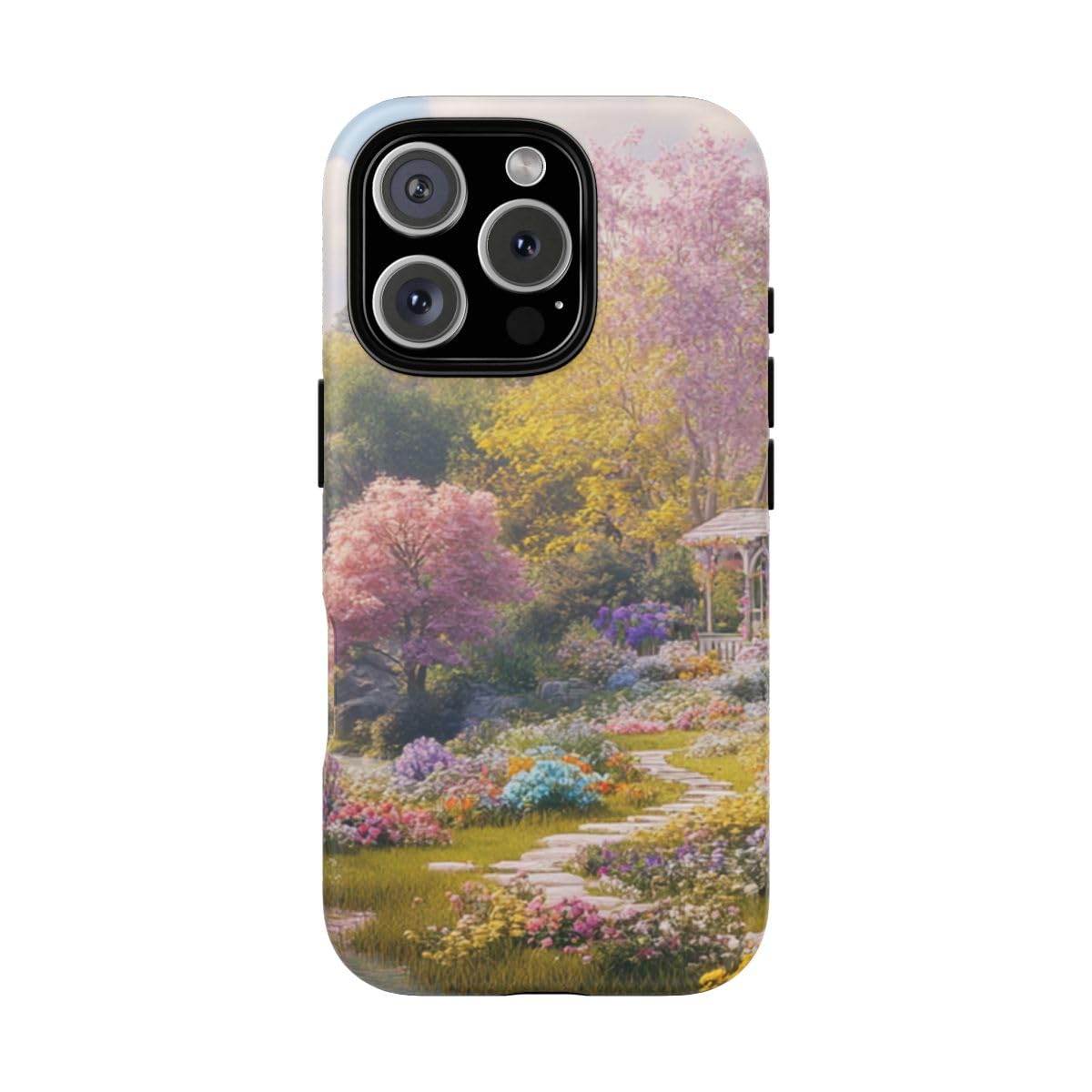 Cottage de jardin fleuri coque iPhone 16 Pro rigide mate - 5