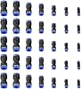 35Pcs Pneumatic Push to Connect Fittings, 4/6/8/10/12mm OD Straight Reducing Push to Connect Fittings Tube Quick Release Fitting Connectors for Air Water Hose Air Piping Pneumatic Tools