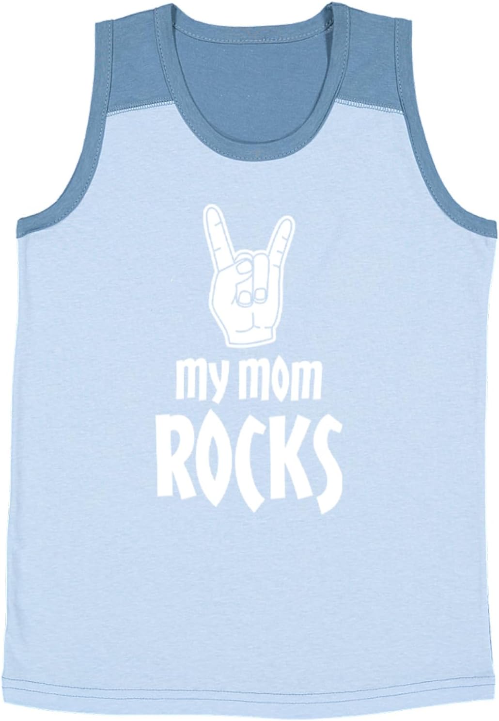My Mom Rocks - Rock N Roll Music Youth Contrast Back Tank Top
