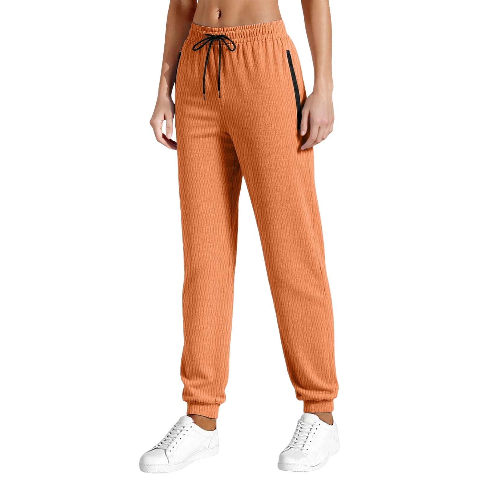 Pantalon Femme, De Sport Élastique Respirant En De Soie Glacée Pour, Avec Cordon De Serrage, Poche Zippée Et Bande De Pied, Tissu Extensible Doux