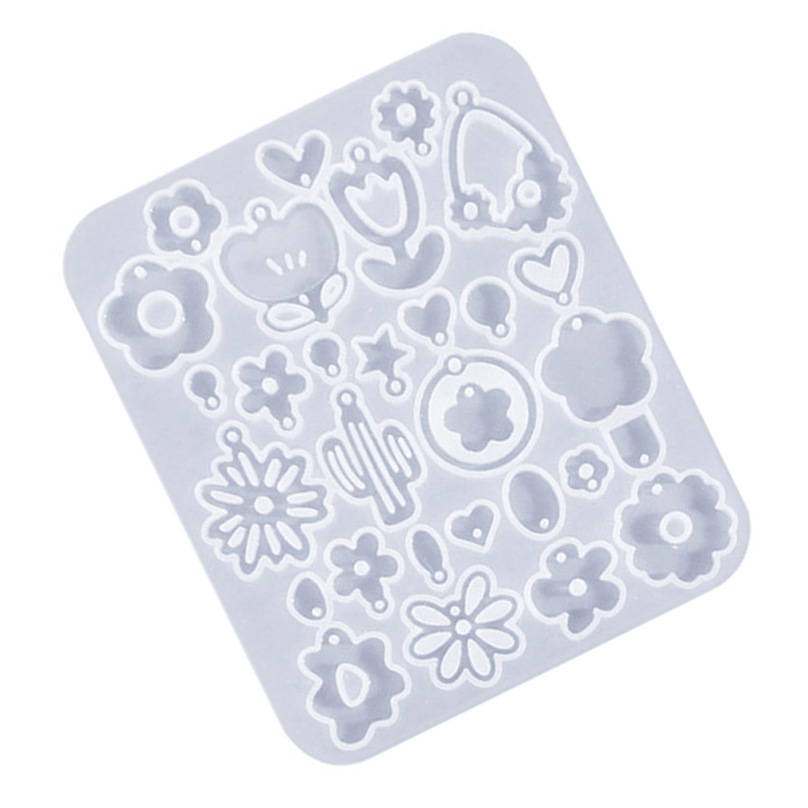 Zeizafa Ear Rings Epoxy Mould Tools/Flower Shaped Earrings Mold Handmade Ear Pendant Silicone Molds For Craft Enthusiasts