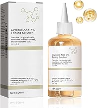 100 ml Glycolic 7% Facial Tonic Exfoliating Facial Moisturizing Tonic Astringent Pore Glycolic Acid Body Exfoliating Toning Solution for Face Care Makes Skin Smooth