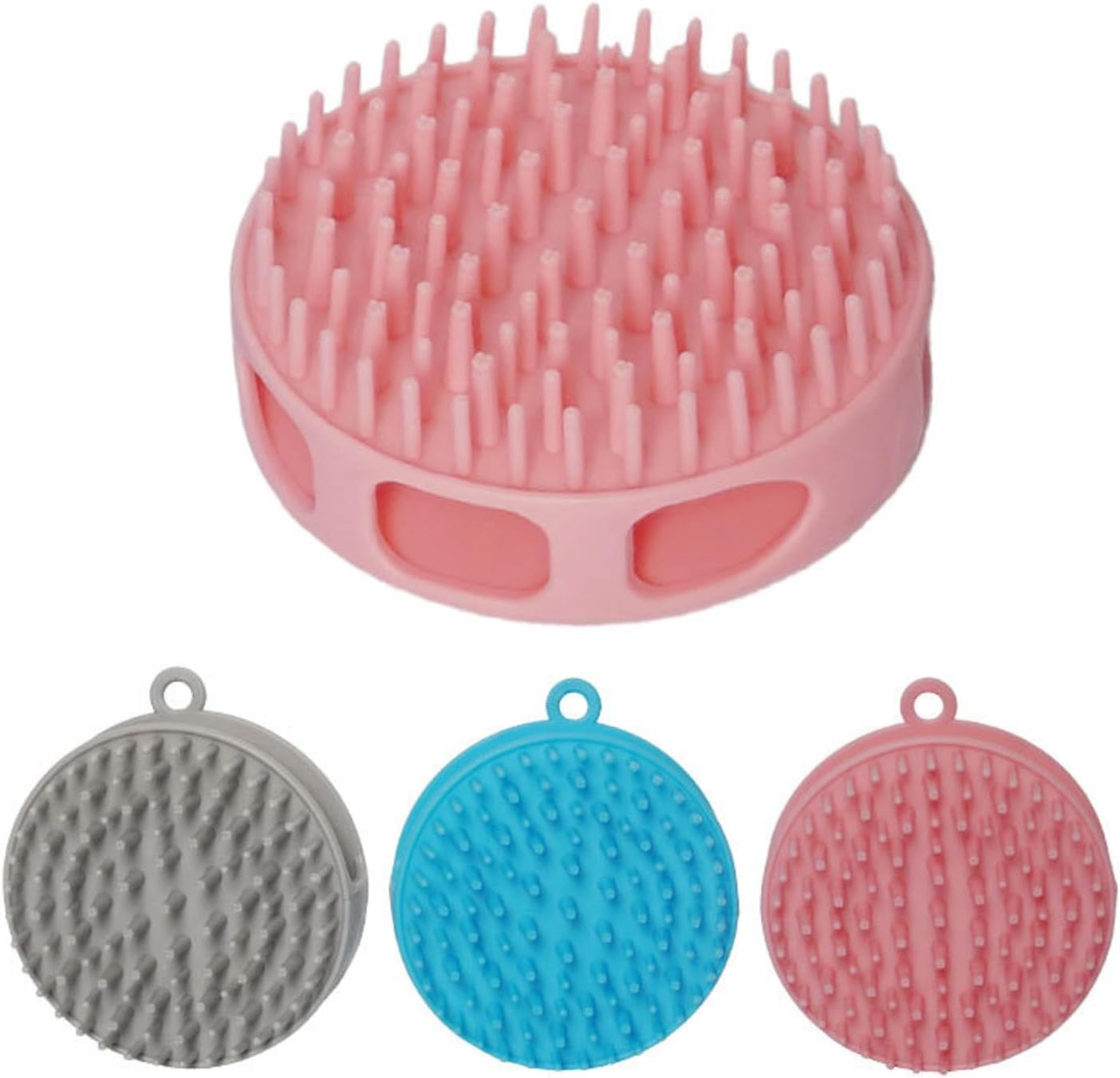 KAYNO 双用梅花点猫洗澡刷沐浴梳椭圆形撸毛狗用按摩刷去毛软刷宠物用品