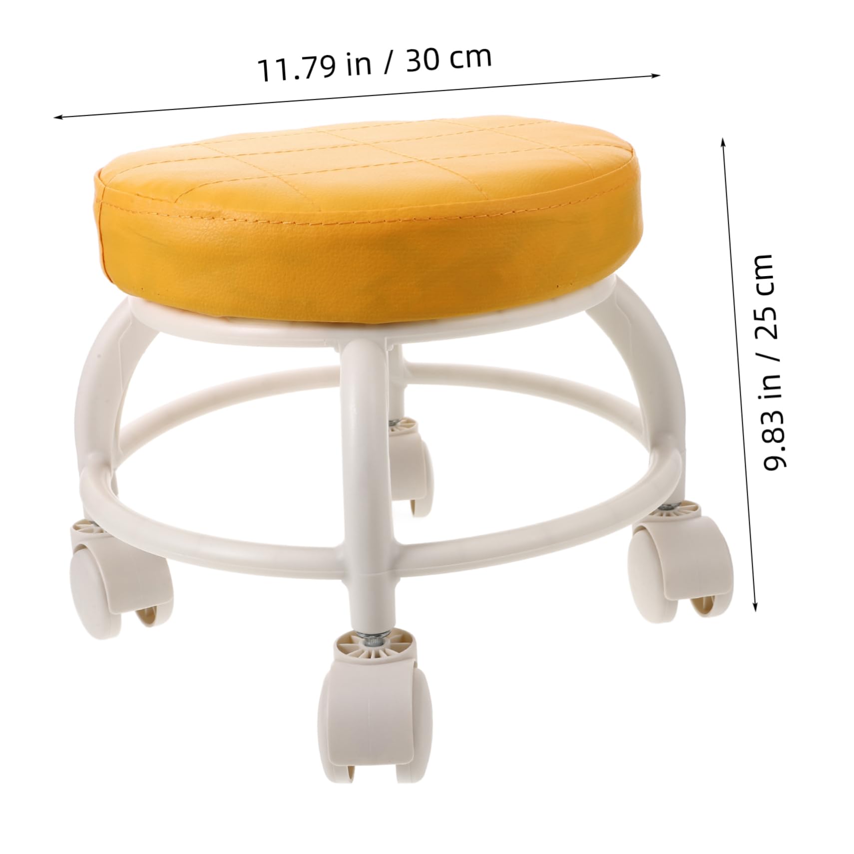 Mikinona Rolling Pedicure Stool Low Stool Wheels for Nail Salons Massage Parlors and Home Cleaning Sturdy and Easy to Move Comfortable Design