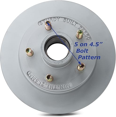 Miniatura 8 de Rotor de freno de disco integral de repuesto para remolque de barco Kodiak y Deemaxx 5 pernos de 10 pulgadas