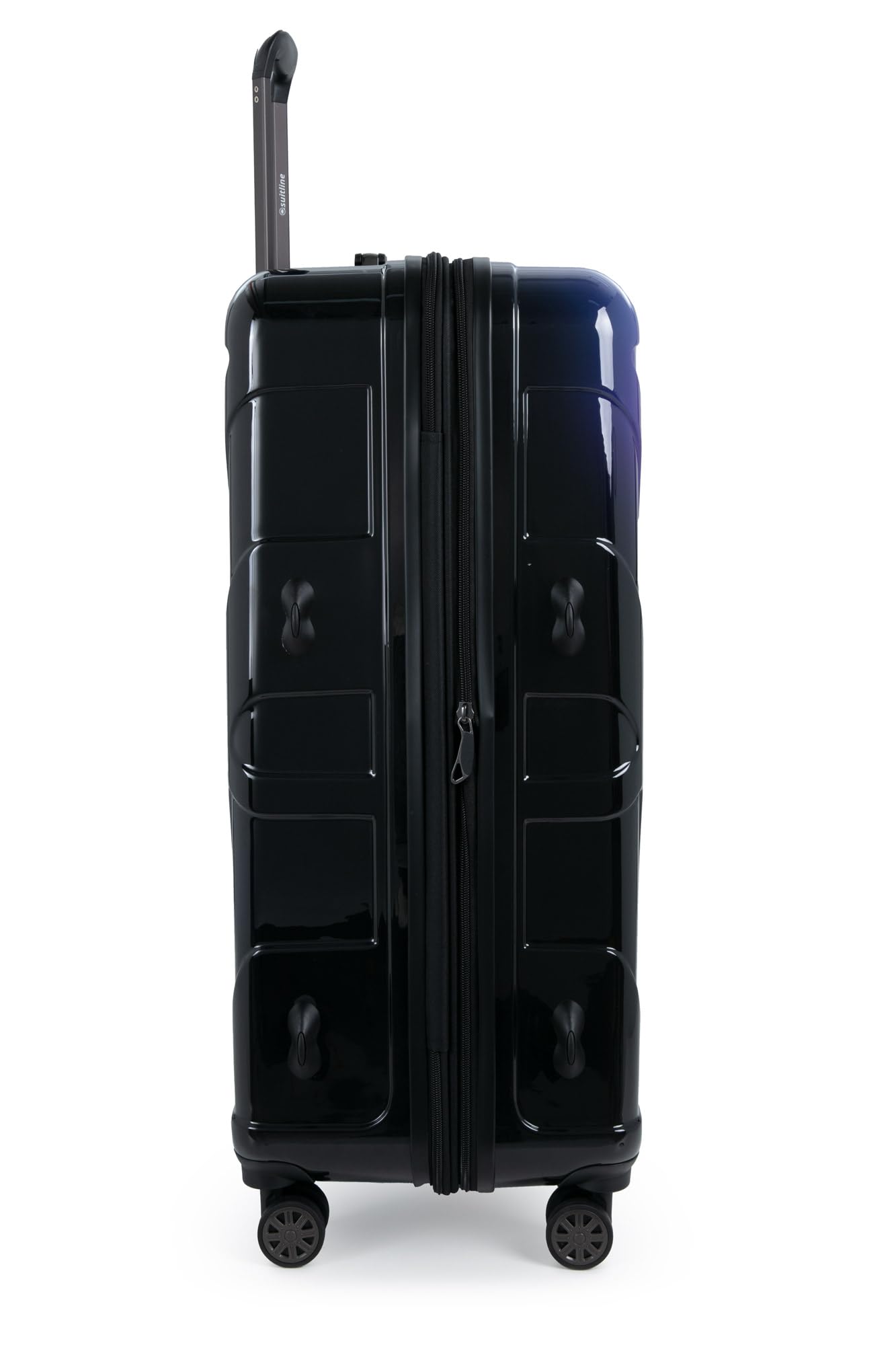 Suitline Walizka duża 76 x 53 x 31 cm ABS twarda rozszerzana (96-110 L) z powłoką poliwęglanową zamek TSA 4 podwójne koła, Neon Blue