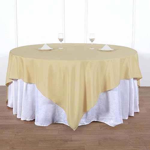 Miniatura 65 de Efavormart - Mantel redondo de poliéster de 90 pulgadas para cocina, comedor, catering, boda, fiesta de cumpleaños