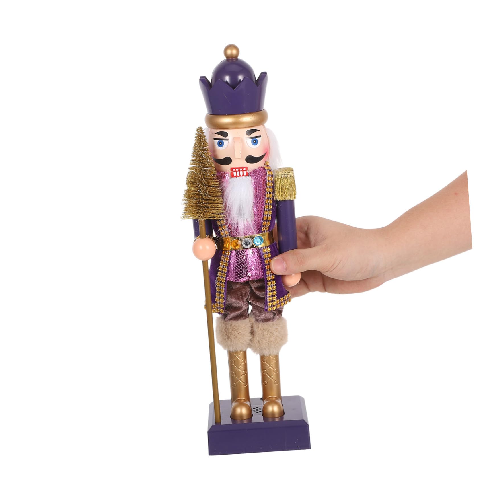 GLEAVI Leuchtende Nussknacker Weihnachtssoldat Figur Dekorativer Weihnachtsnussknacker Weihnachts Kaminsims Nussknacker Weihnachtsbedarf