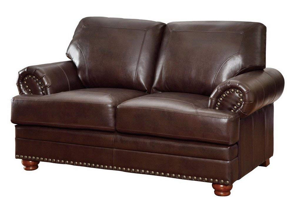 Aart Store One Seater Leather Sofa for Home and Office (Brown)