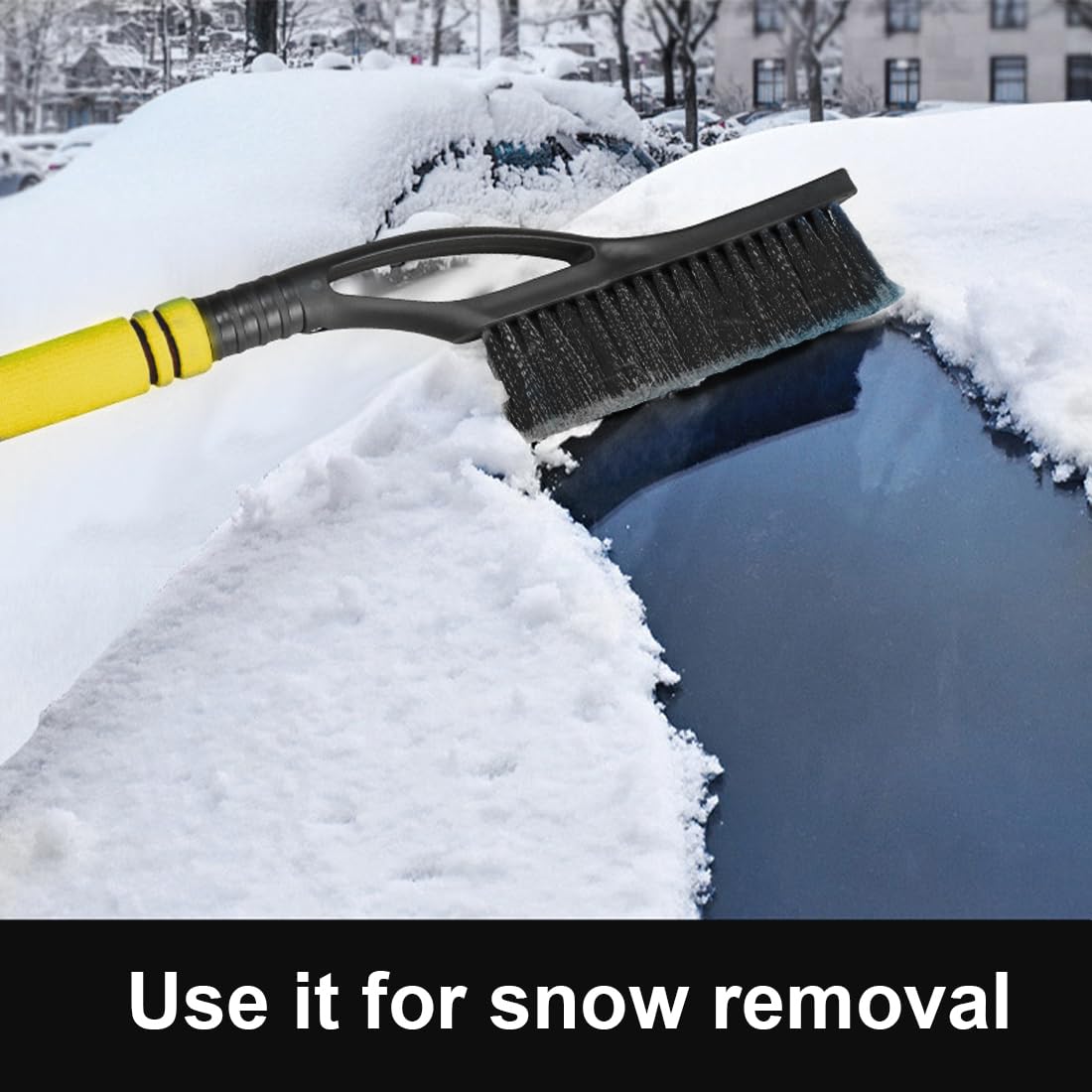 Brosse à Neige 2 En 1, Brosse à Glace Multifonctionnelle, Grattoir à Neige, Grattoir à Glace Léger Avec Angle Réglable Et Poignée Ergonomique Pour Pare- Brise De Véhicule (Rouge