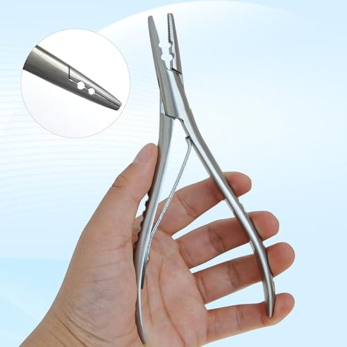 Miniatura 3 de Alicates para extensiones de cabello, alicates de pelo de 2 agujeros, kit de herramientas de extensión de cabello para extensiones de cabello con
