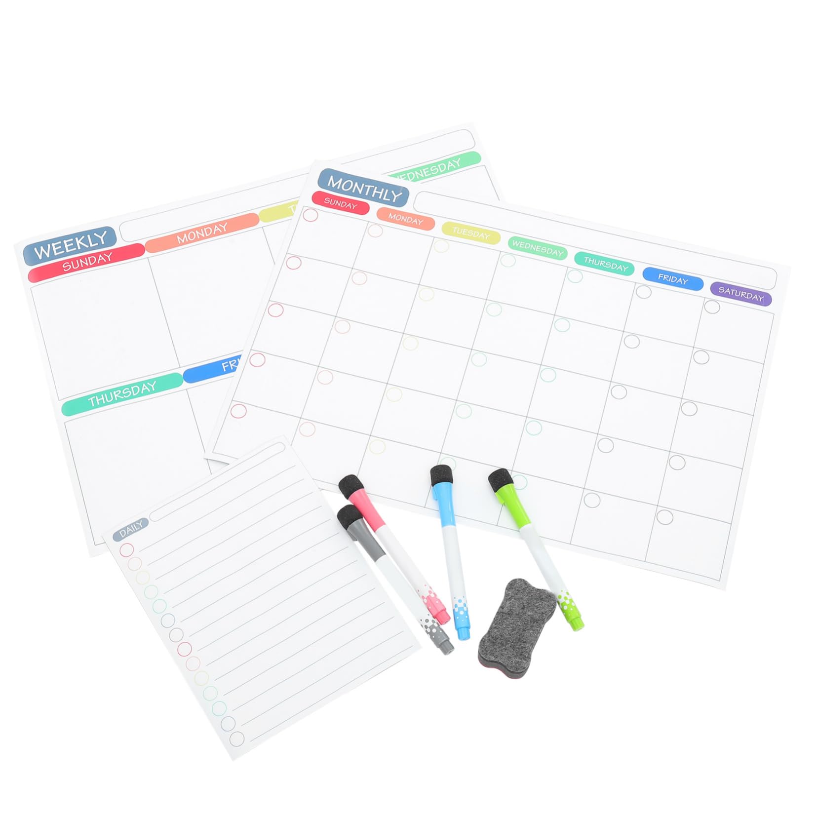 PLAFOPE Calendario Semanal Magnético para Escritorio y Pizarra de Escritura, Organizador para Planificar y Gestionar Tiempos en Oficina y Hogar