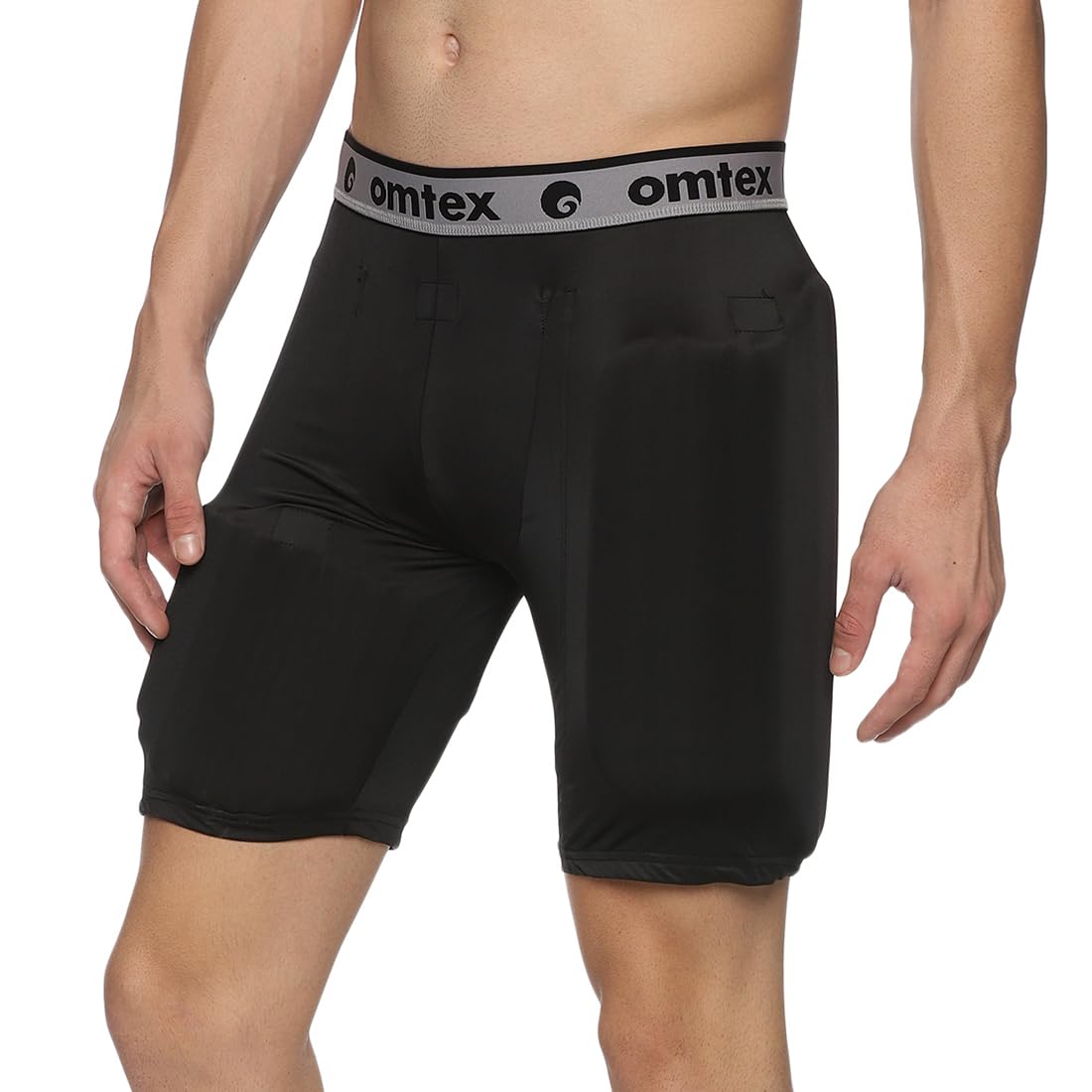 omtex Men’s Cricket Training Compression Shorts, Left-Handed Batting Inner Pad Style – Black, Polyester Stretch Fabric, Secure Guard Pocket, Above Knee Length, Size L – Machine Washable-picture-55