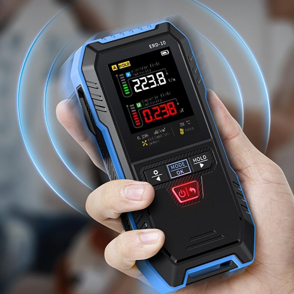 ERD-10 4-en-1 Detector de radiación electromagnética ERD10 4 en 1 Medidor de campo eléctrico y magnético para monitoreo de potencia y temperatura RF en entornos domésticos y exteriores