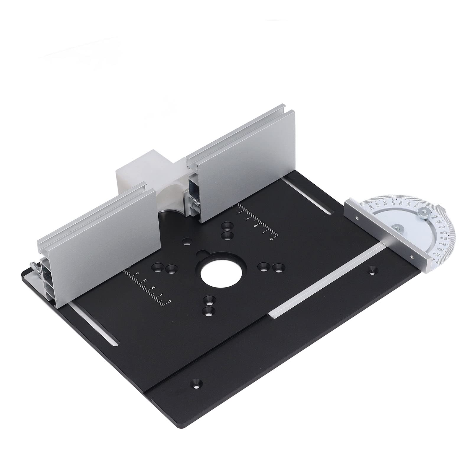 Router Lift, Frästisch für Oberfräsen, Frästisch Hubtisch CNC-Bearbeitung Manueller Betrieb Metallstruktur Zum Schlitzen Trimmen Anfasen (Schwarz)