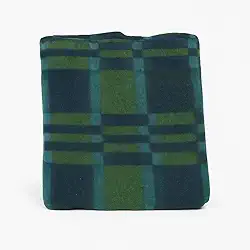 Cobertor duplo grande padrão xadrez (jolitex dyuri eco azul marinho)