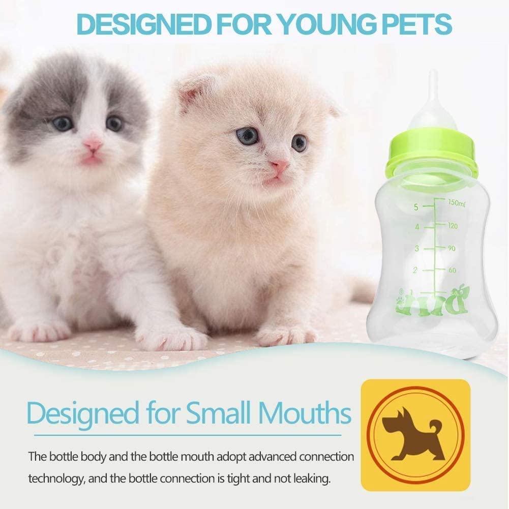RvPaws Milk Feeding Bottle Set for Puppies, Cats, Dog, Kitten, Rabbit (Color May Vary) 1