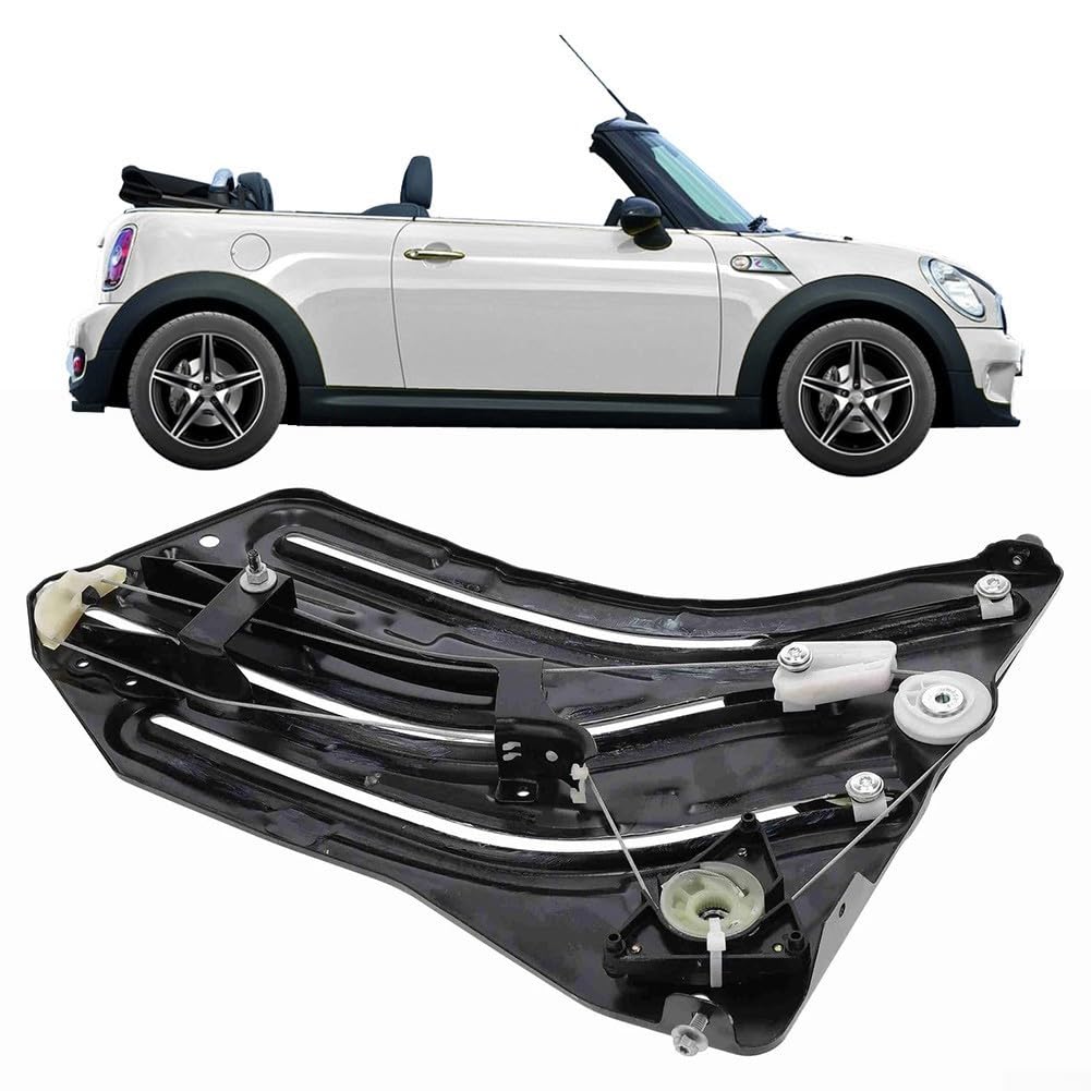 Régulateur arrière droit pour R52 R57 pour Cabrio (2002–2015), alliage d'acier + construction ABS, remplacement direct OEM compatible mécanisme de levage, pièce n° 51377111018