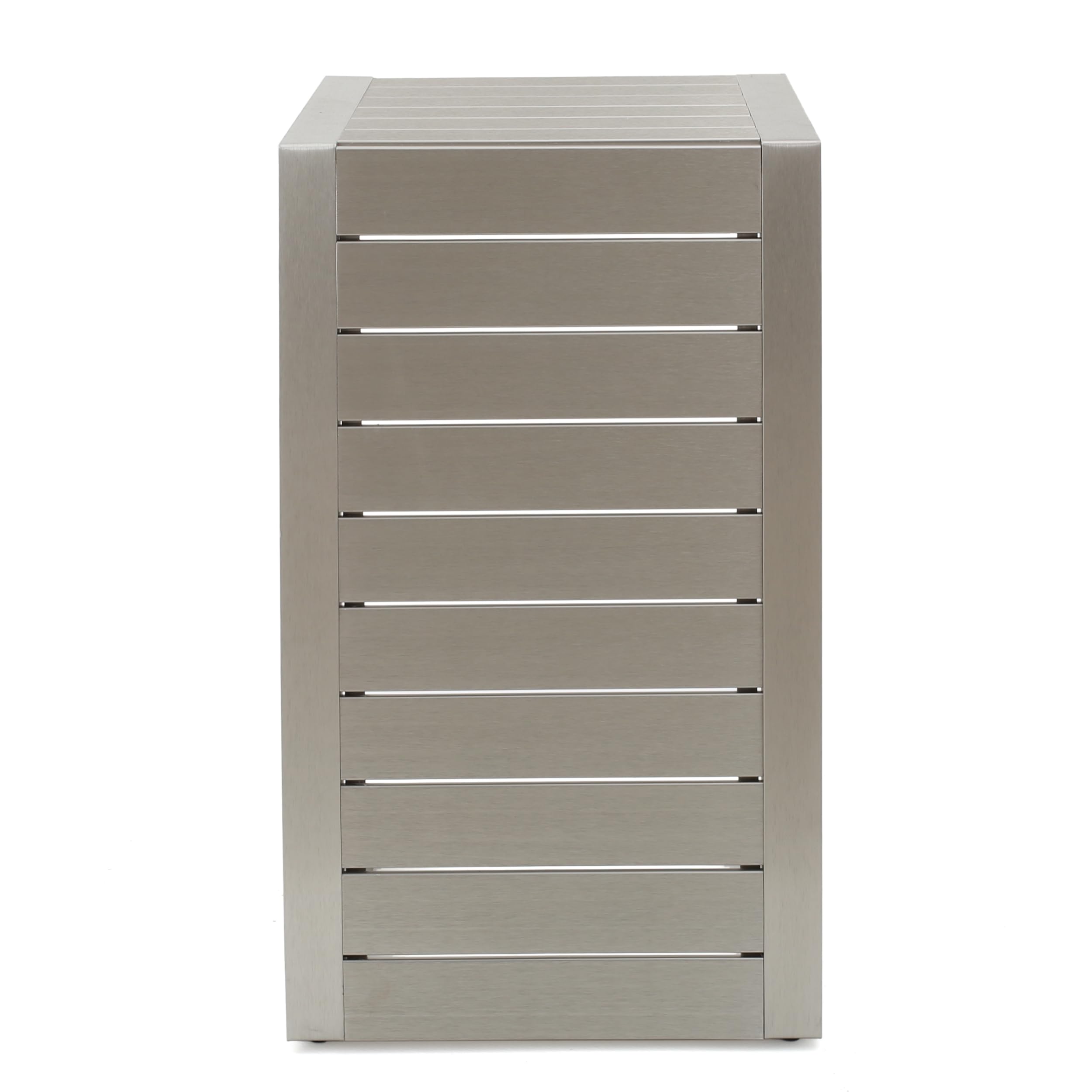 Christopher Knight Home Cape Coral Aluminum C-Shaped End Table, Silver