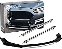 Vista 44 de Xotic Tech alerón de protección para parachoques delantero, negro con rojo, kit con barra de acoplamiento ajustable de 8-11 pulgadas