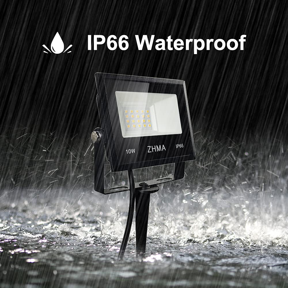 10W Low Voltage LED Landscape Lights - 12V Warm White Spotlights With Spike Stands (10 Pack)